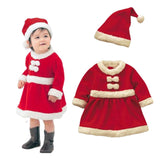 Kids Santa Claus Costume Dress + Hat