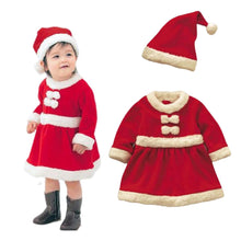 Carregar imagem no visualizador da galeria, Vestido Fantasia Mamãe Noel infantil + Gorro
