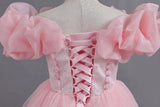 Elegant Bubble Sleeve Dress for Kids Parties and Graduations