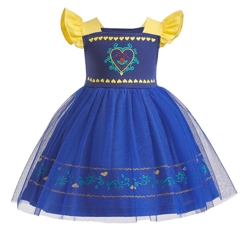 Vestido Princesa Anna Azul Frozen Infantil