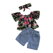 Carregar imagem no visualizador da galeria, Conjunto Ciganinha Floral  - Tamanhos de 9 meses a 4 anos
