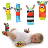 Socks or bracelets with rattles