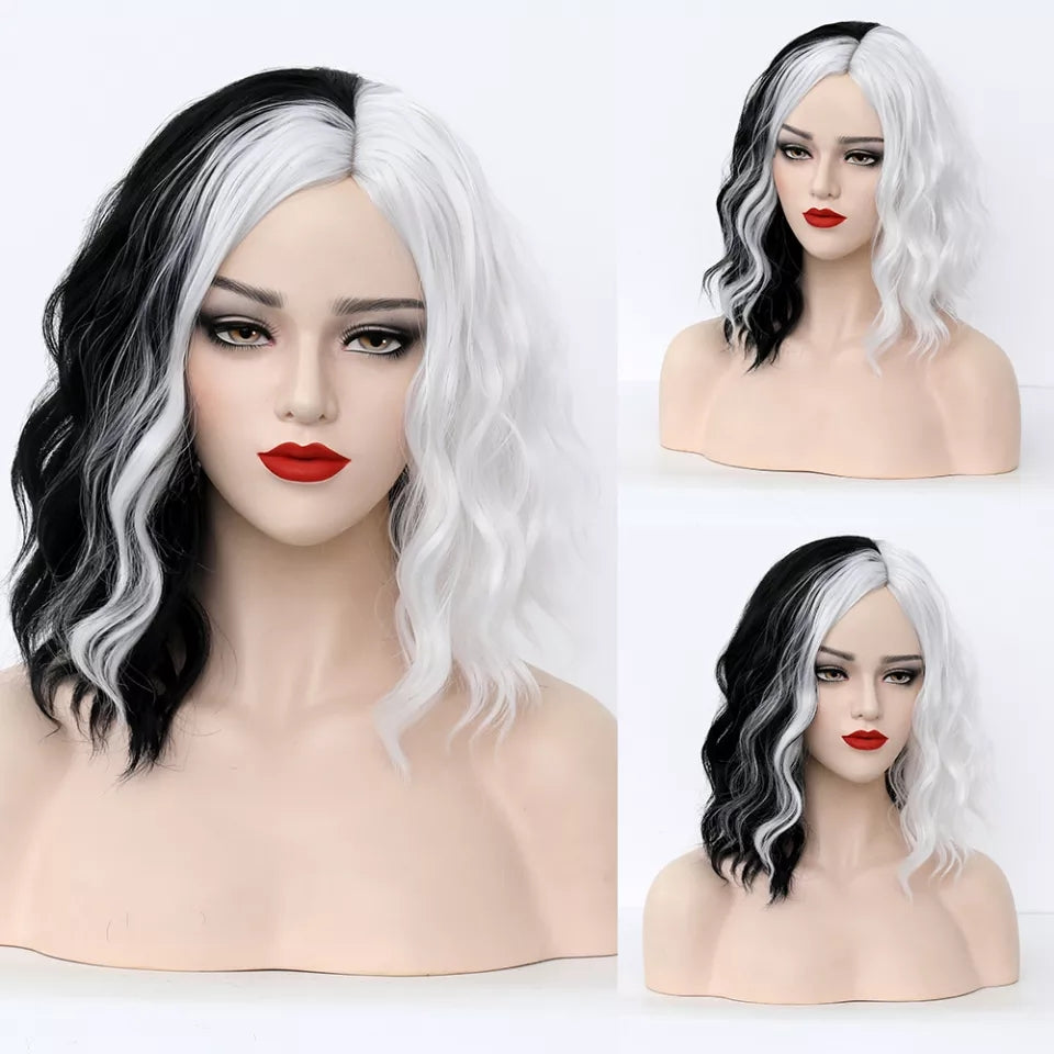 Cruella de Vil Wig 101 Dalmatians Cosplay