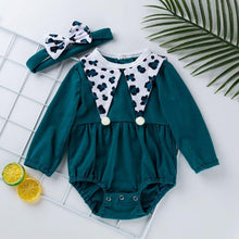 Upload image to gallery viewer, Leopard Print Casual Bodysuit with Pom Pom - Sizes 0 to 2 years 
