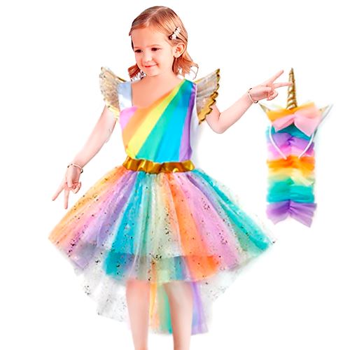 Unicorn Costume Dress with Tiara