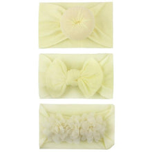 Carregar imagem no visualizador da galeria, Conjunto Faixa 3 Peças Flor Nó e Laço
