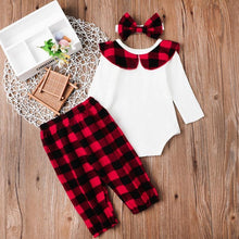 Carregar imagem no visualizador da galeria, Conjuntinho 3 Peças Xadrez - Tamanhos de 0 a 24 meses
