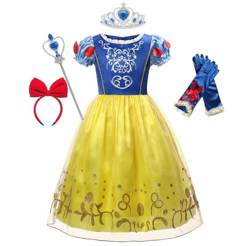 Vestido Fantasia Branca Neve + Acessórios