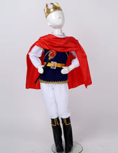 Carregar imagem no visualizador da galeria, Fantasia Rei Azul Capa Coroa e Cajado
