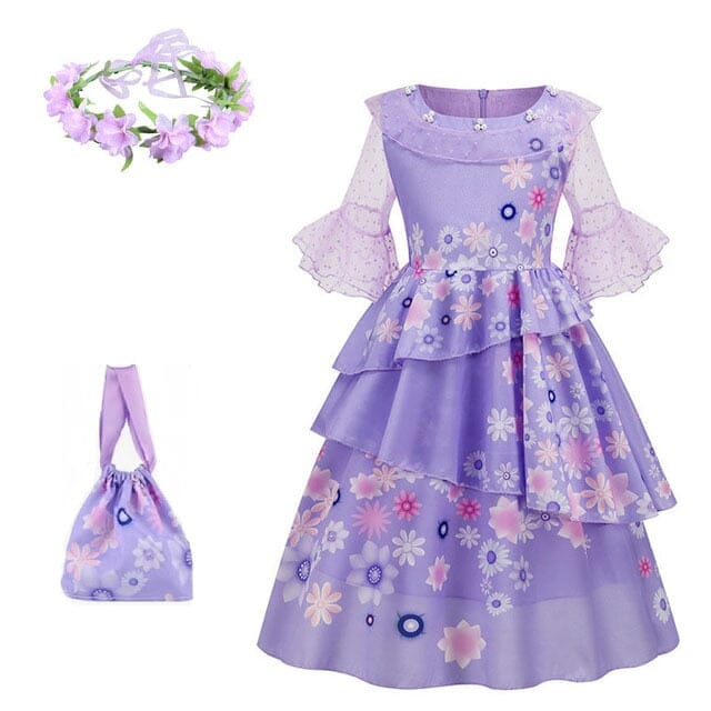Vestido Fantasia Isabela Madrigal Encanto + Acessorios