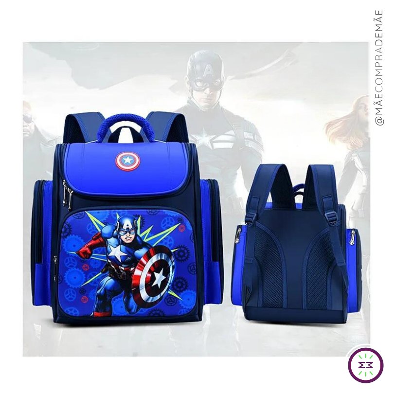 Superhero School Backpack – Spider-Man or Captain America
