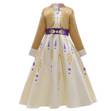 toddler and kids winter princess costume dress displayed on mannequin frozen style