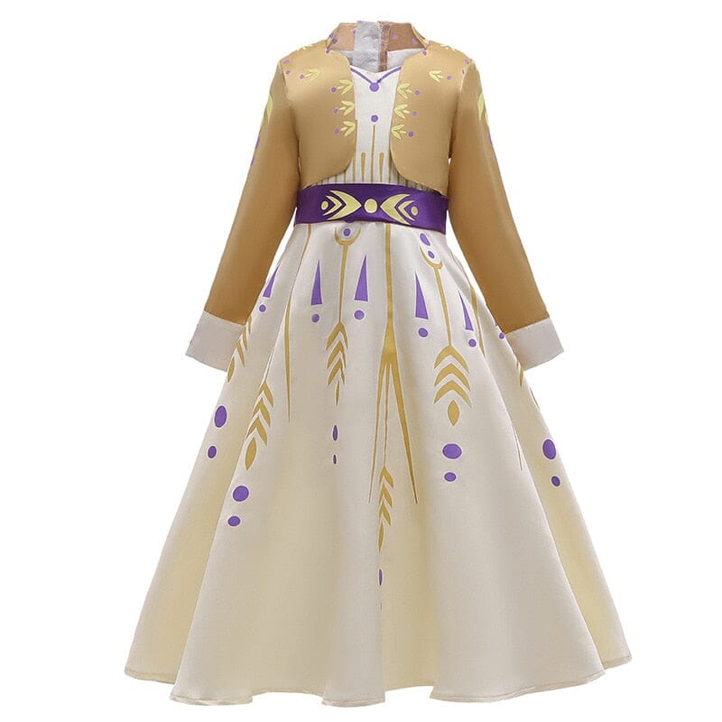 toddler and kids winter princess costume dress displayed on mannequin frozen style
