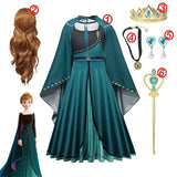 long brown wig accessory included with anna winter princess toddler costume set
