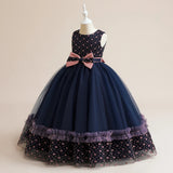 Long Printed Party Dress for Kids