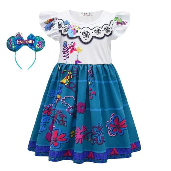 Mirabel Madrigal Costume Dress – Encanto with Tiara