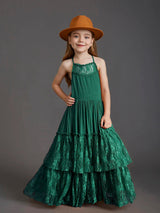Short-sleeved lace dress for Kids.