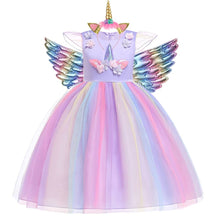 Carregar imagem no visualizador da galeria, Vestido Fantasia Unicórnio - Tiara+Asa (03)
