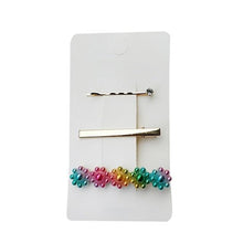 Carregar imagem no visualizador da galeria, Conjunto 3 Grampos de Cabelo Metal e Pérolas

