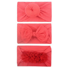 Carregar imagem no visualizador da galeria, Conjunto Faixa 3 Peças Flor Nó e Laço
