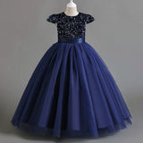 Purple Princess Dress with Sequins, Long, for Kids