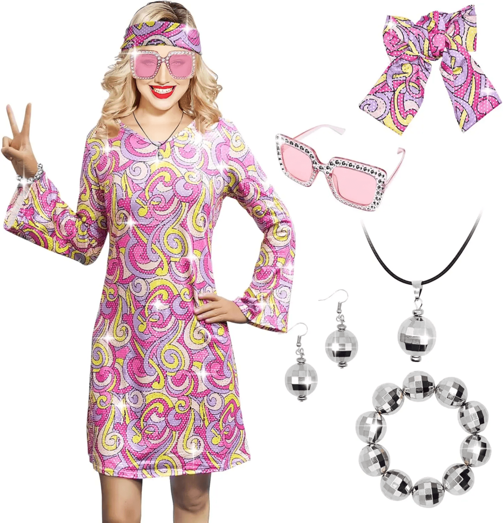 Women's Flashback Disco Costume Set