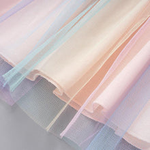 Carregar imagem no visualizador da galeria, Vestido Manga Longa Saia Tule Colorido - Tamanhos de 1 a 6 anos
