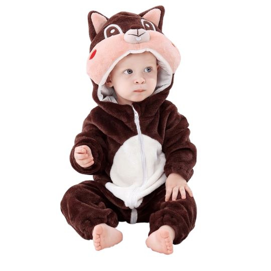 Kids Squirrel Animal Onesie Costume