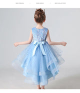 Kids Party Dress with Lace and Sequins