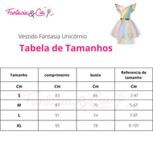 Carregar imagem no visualizador da galeria, Vestido Fantasia Unicórnio Arco-Iris Com Tiara

