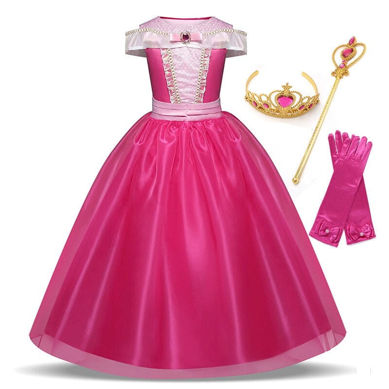 Vestido Fantasia Aurora Luxo - Bela Adormecida + Acessórios