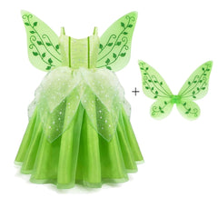 Vestido Fantasia Sininho Tinker Bell + Acessórios