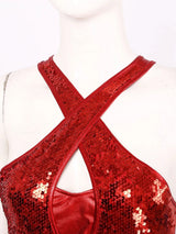Latin Dance Dress with Sequin Fringe