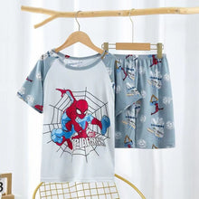 Upload image to gallery viewer, Spider-Man Short-Sleeved Children's Pajamas - Sizes 3 to 12 Years
