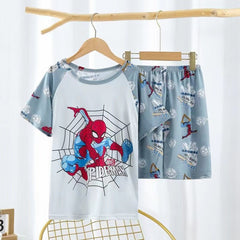 Pijama Infantil Homem Aranha Manga Curta - Tam 3 a 12 Anos