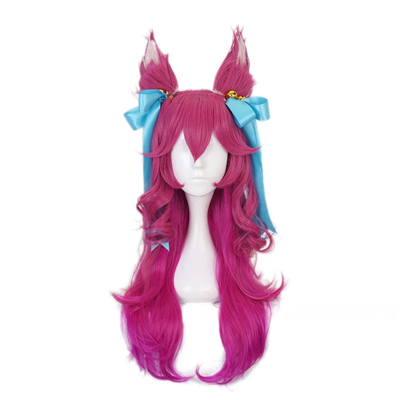 LOL AHRI SPIRIT BLOSSOM PINK WIG WITH EARS