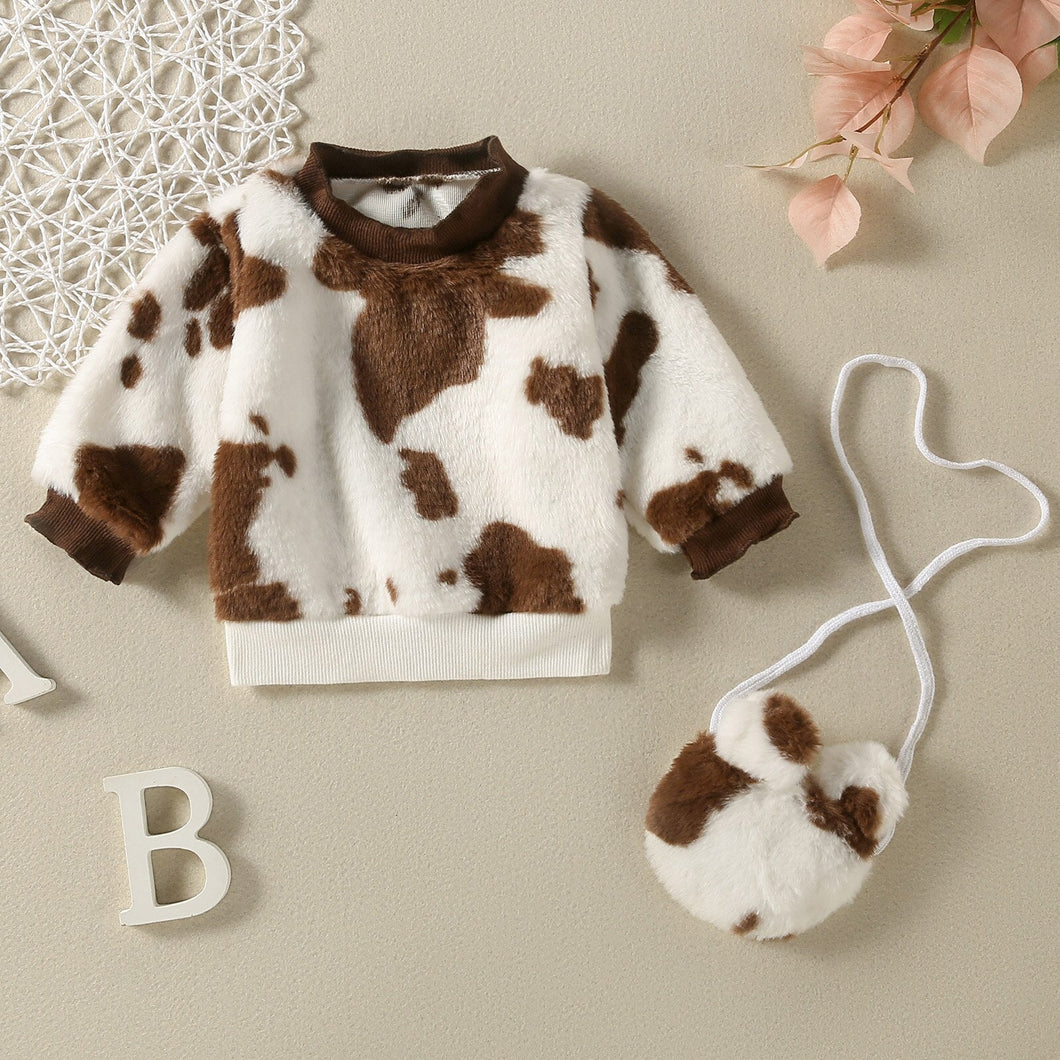 Blusa de Frio Infantil + Bolsinha Orelhinha