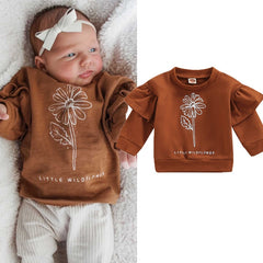 Blusa de Frio Infantil Feminina Pequena Flor