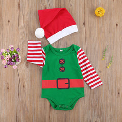 Body Infantil de Natal + Gorro