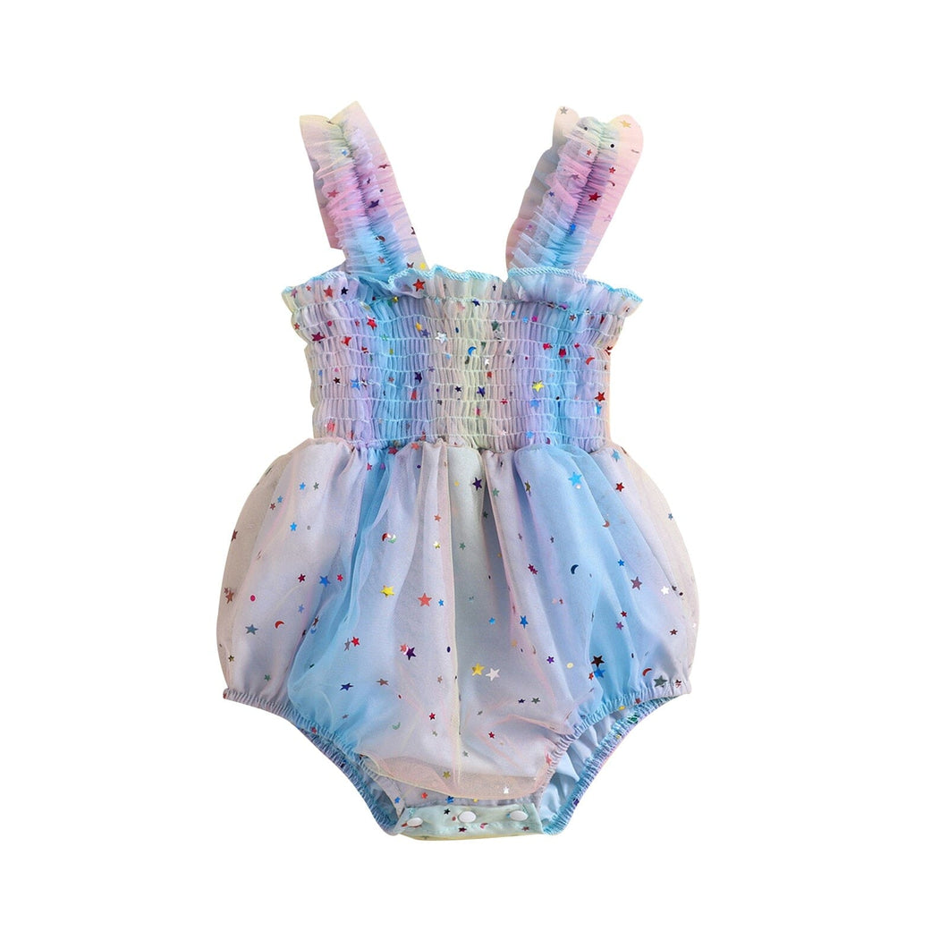 Body Infantil Feminino Colorido Estrelinhas