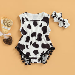 Body Infantil Feminino Estampado + Laço