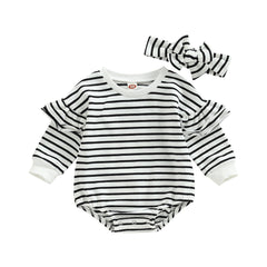 Body Infantil Feminino Listras + Faixa