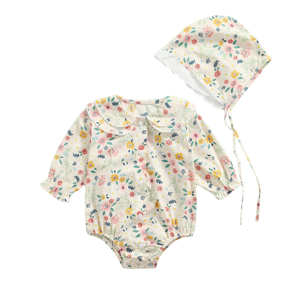 Body Infantil Feminino Primavera + Touca