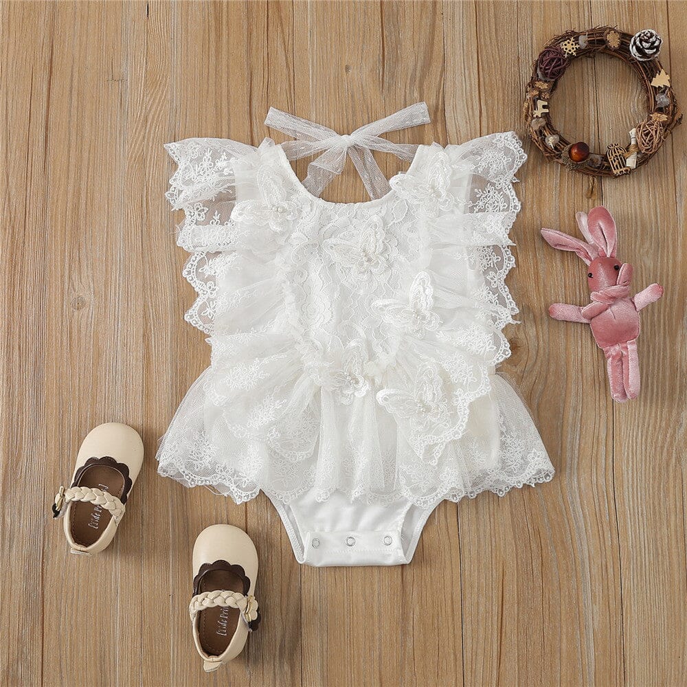 Body Infantil Feminino Renda Borboletinha