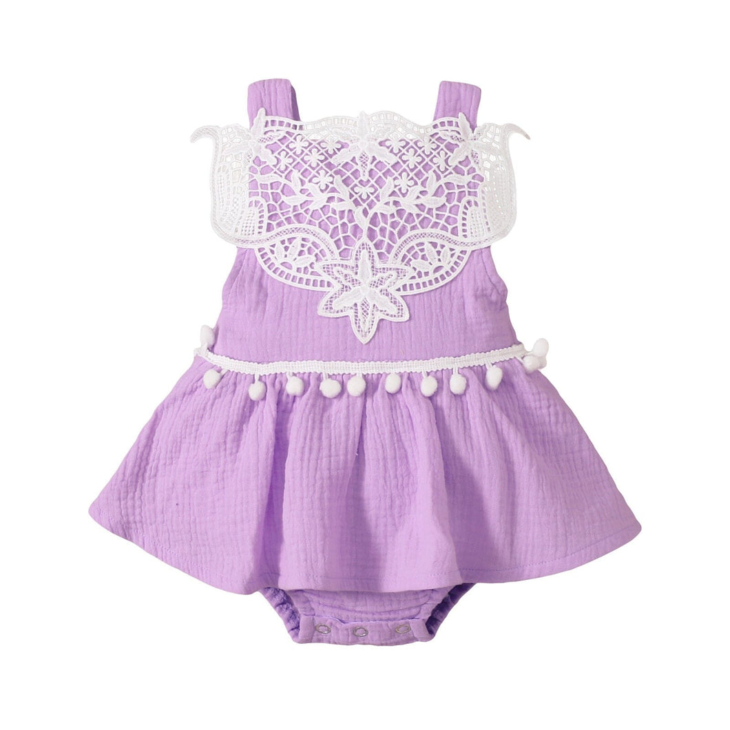 Body Infantil Feminino Renda e Bolinhas