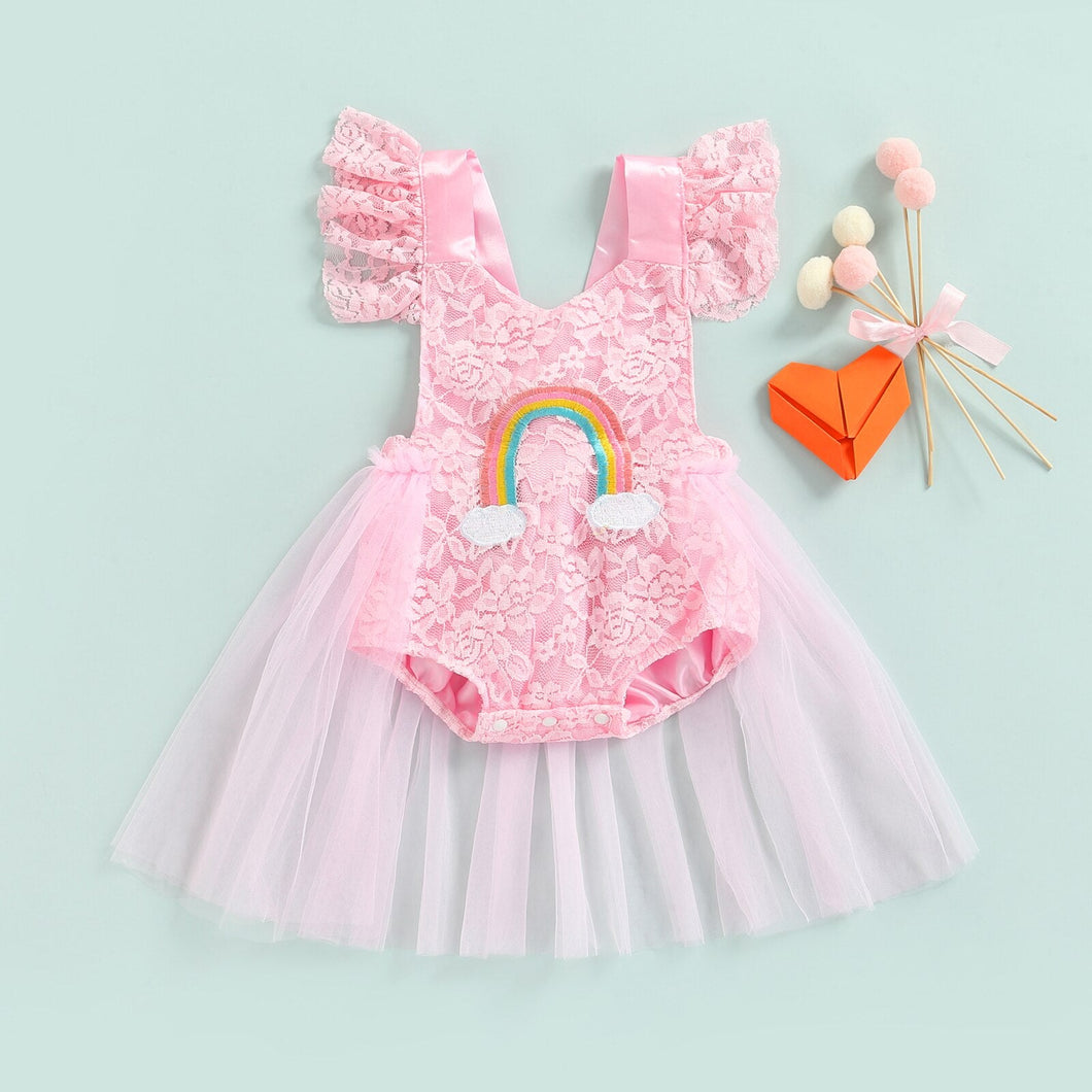 Body Infantil Feminino Renda e Tule