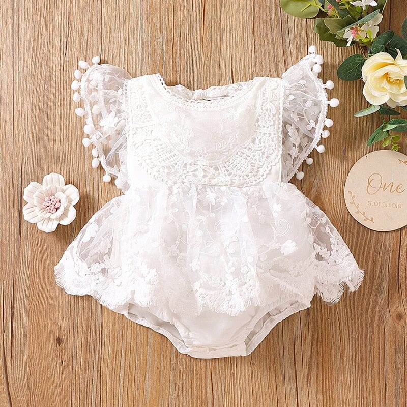 Body Infantil Feminino Rendinha e Bolinhas