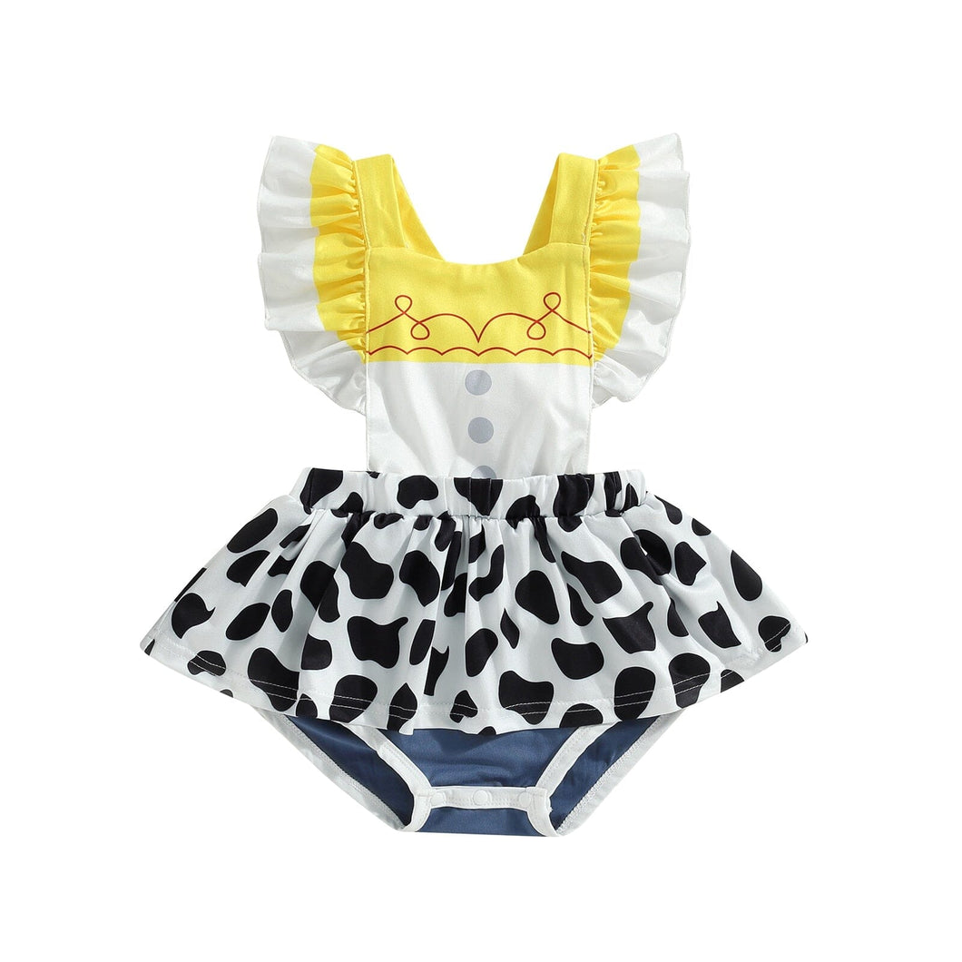 Body Infantil Feminino Saia Vaquinha