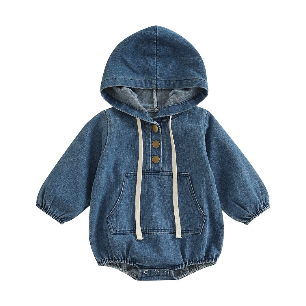 Body Infantil Jeans Botões