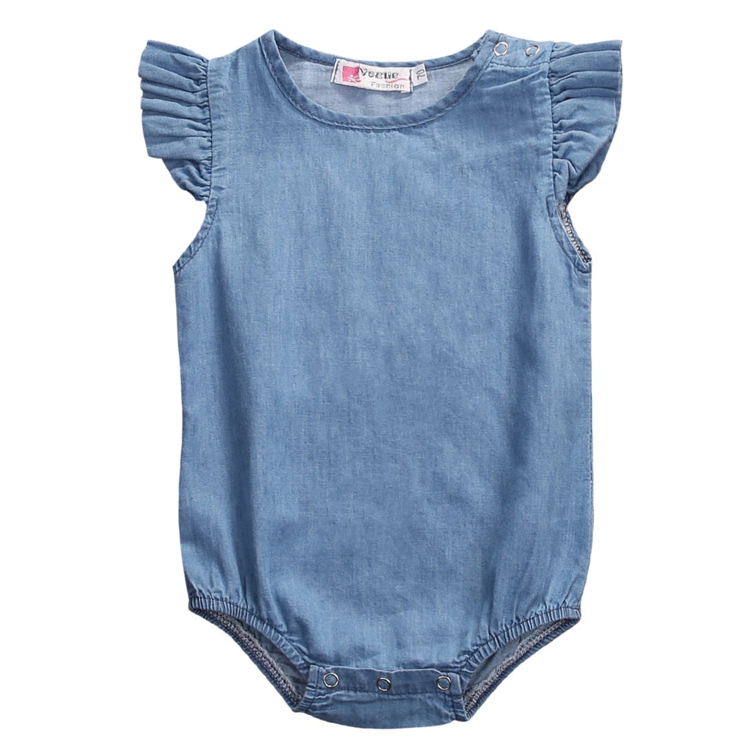 Body Infantil Jeans Manga Babadinho